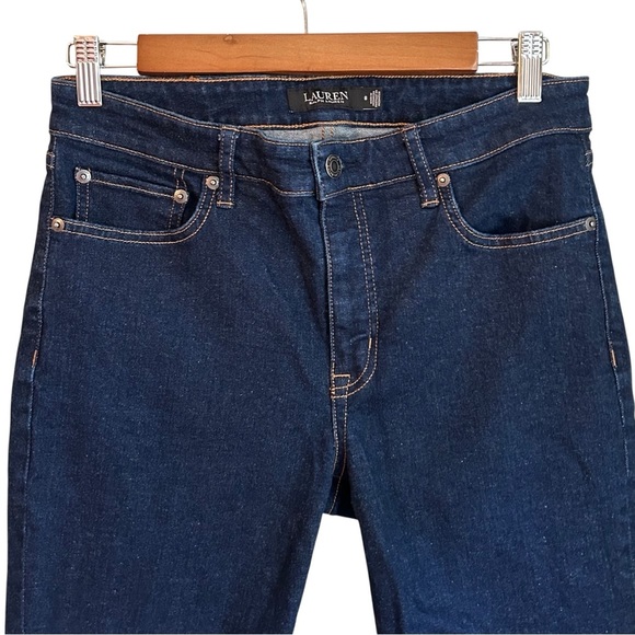 Ralph Lauren Straight Leg Ankle Dark Denim Classic Jeans Women’s SZ 8 - Picture 2 of 6